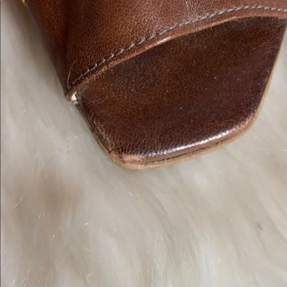 Pierre Cardin Tanrown Leather‎ Sandals Sz 37/7